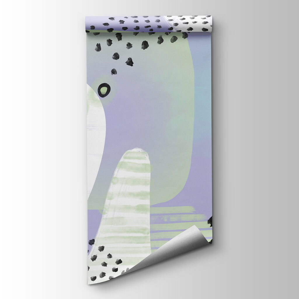 A close up of a painting