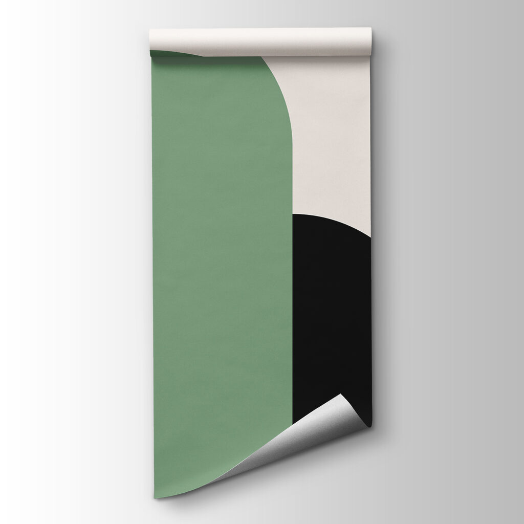 A green and black geometric shapes A green and black geometric shapes