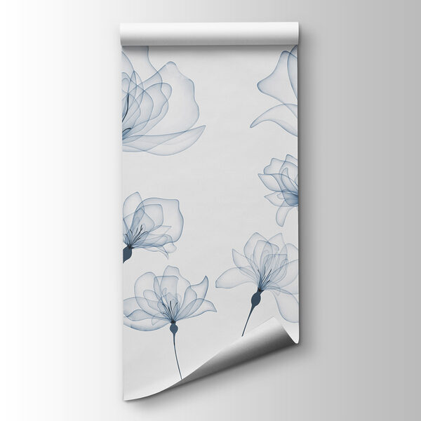 A transparent flowers on a white background A transparent flowers on a white background