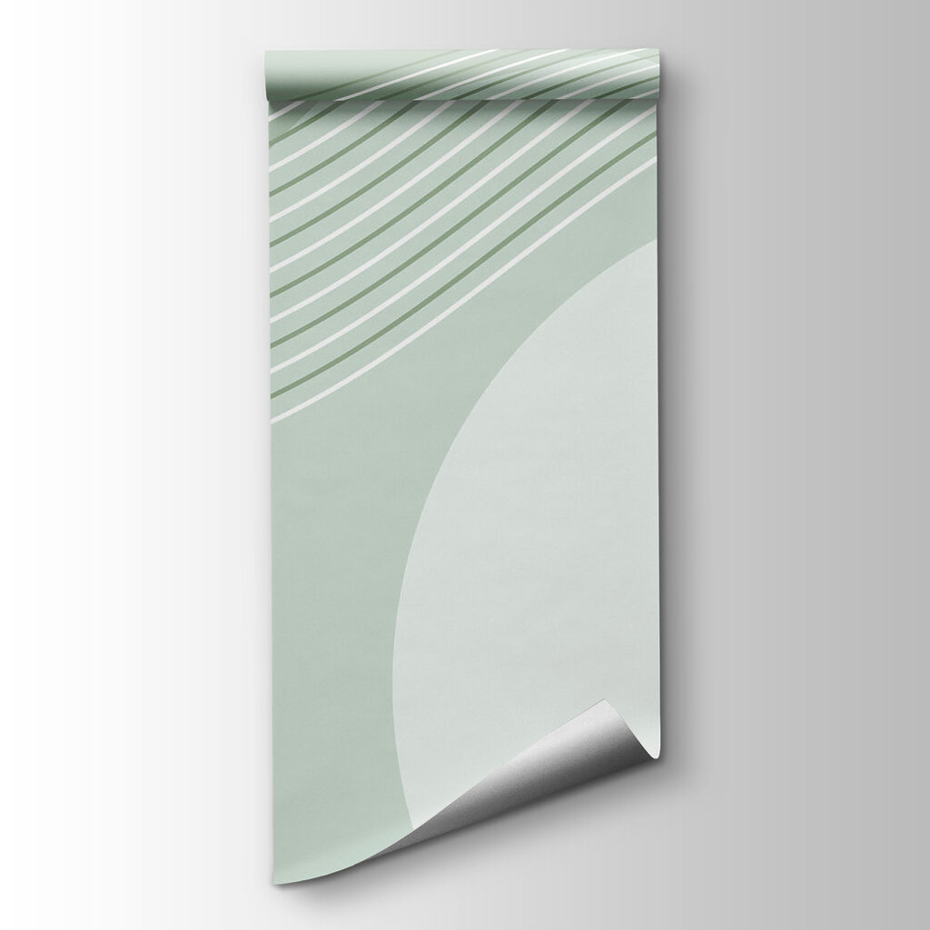 A green and white background