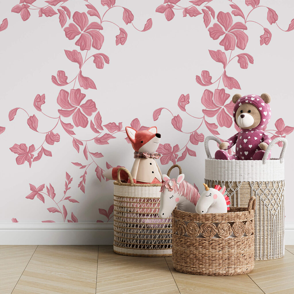 Візерунок з рожевих квітів