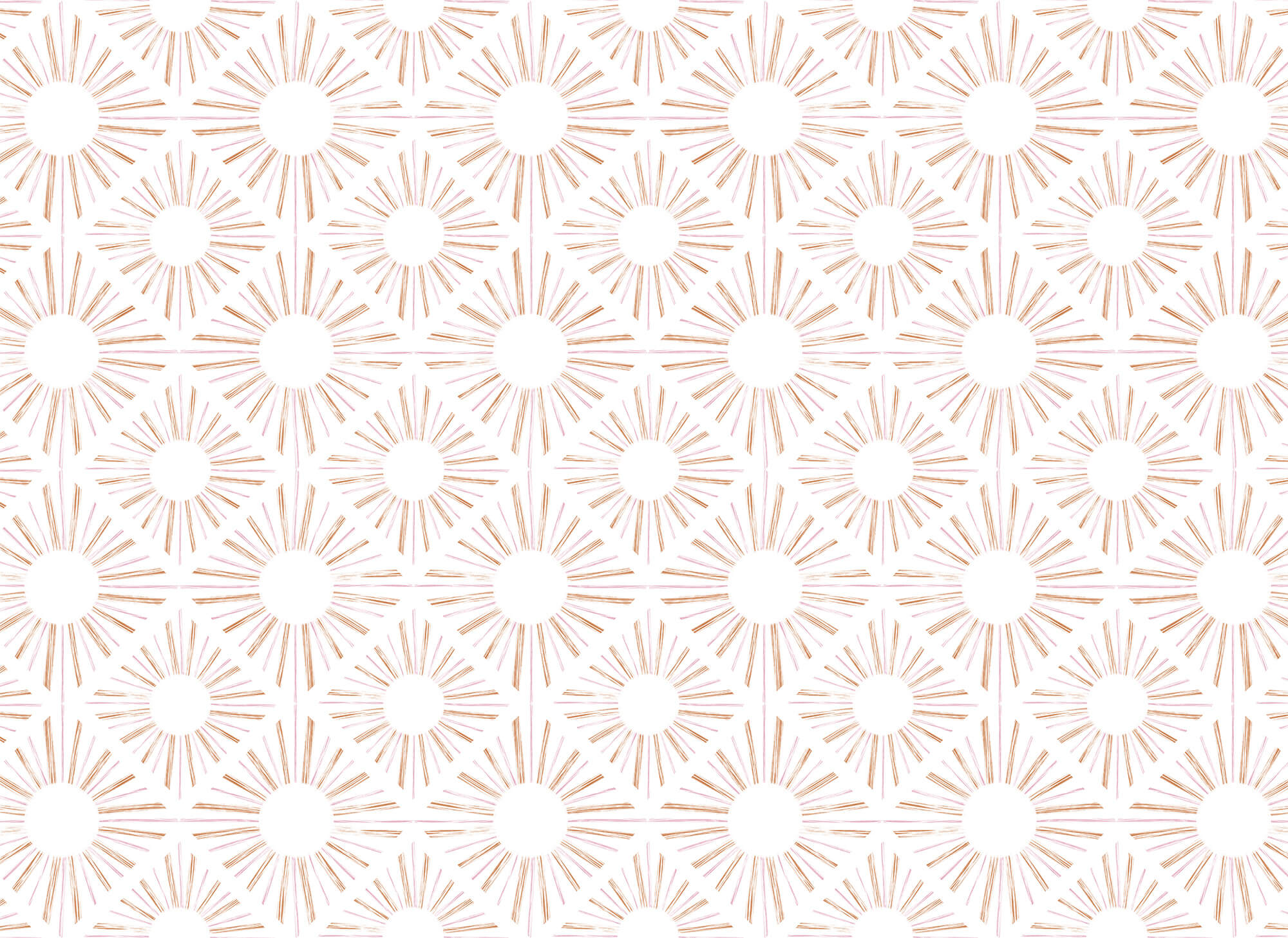 Pattern of orange and white lines