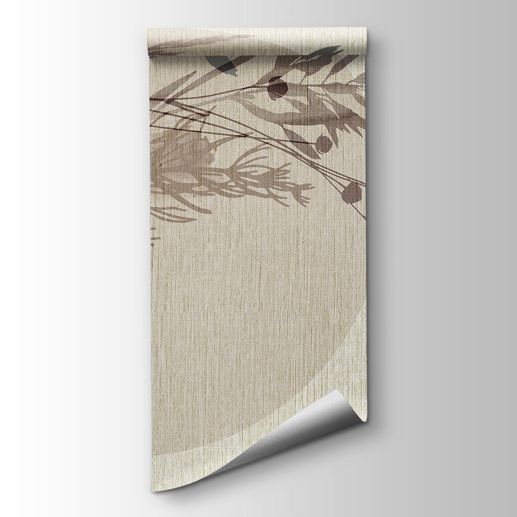 Delicate leaf patterns on textured background