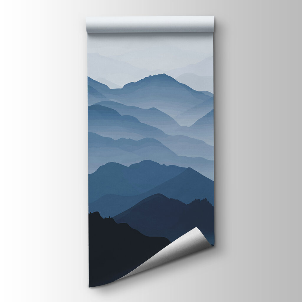 Mountain range with fog