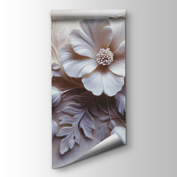 White flower and leaves