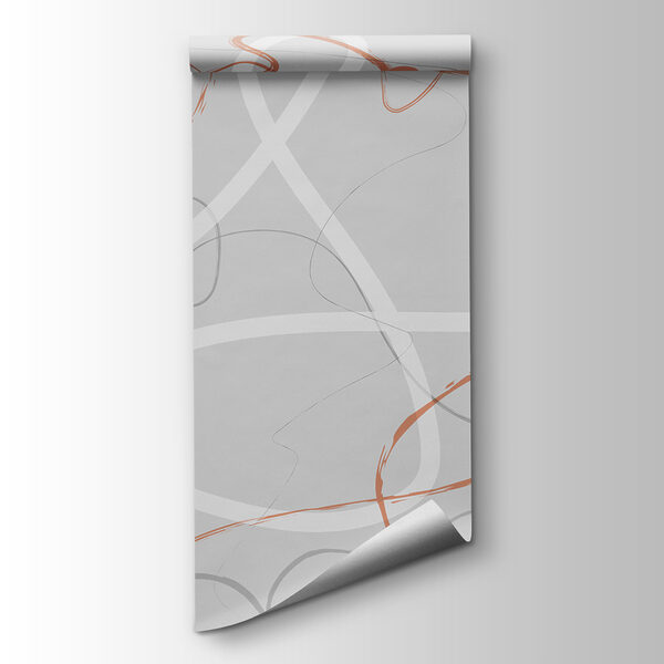 Grey and orange swirls