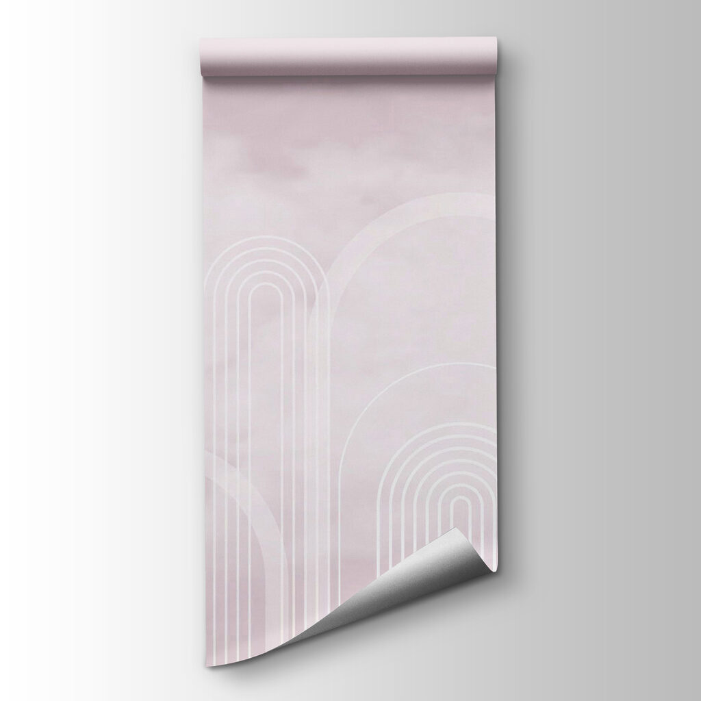 White lines on a pink background