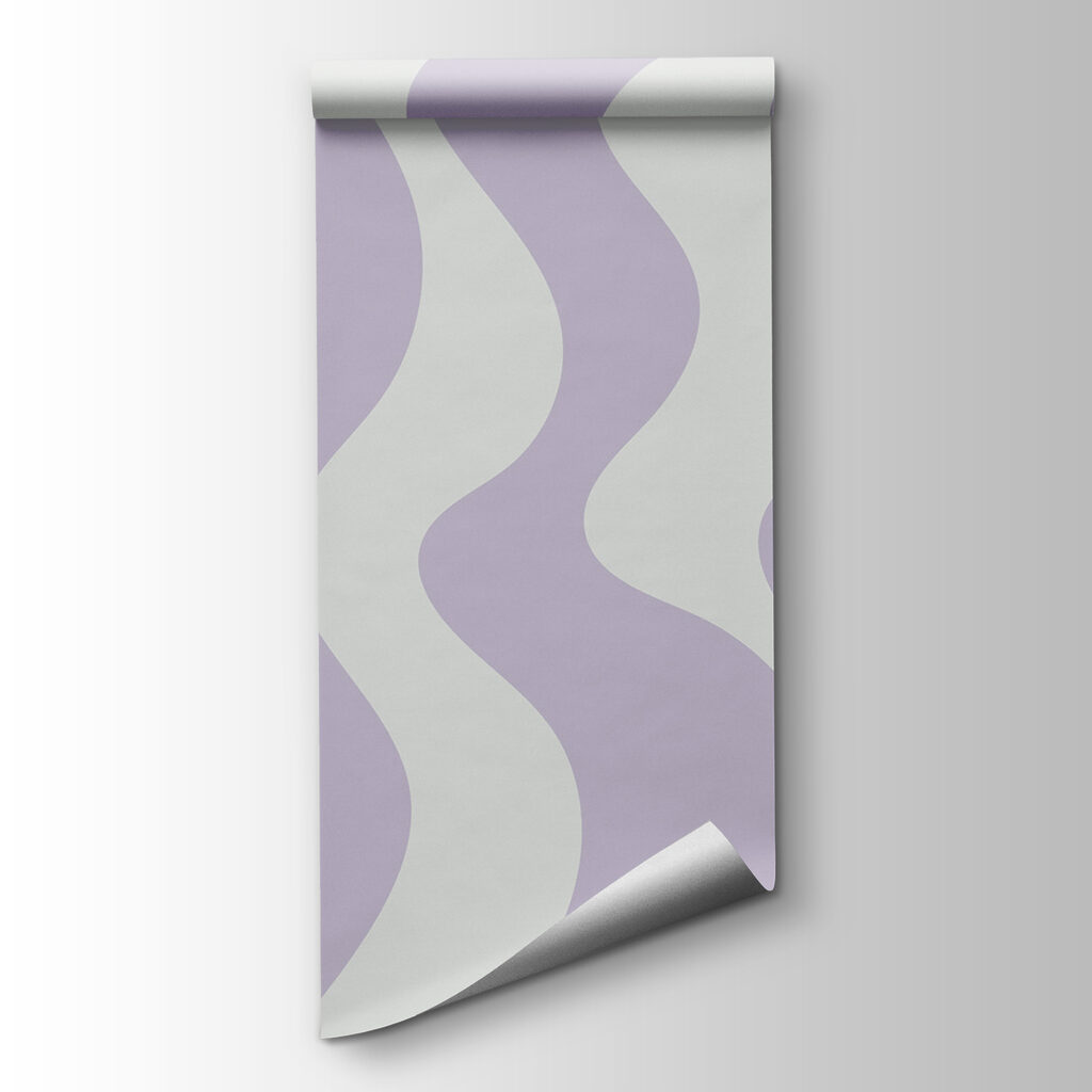Purple and white wavy lines