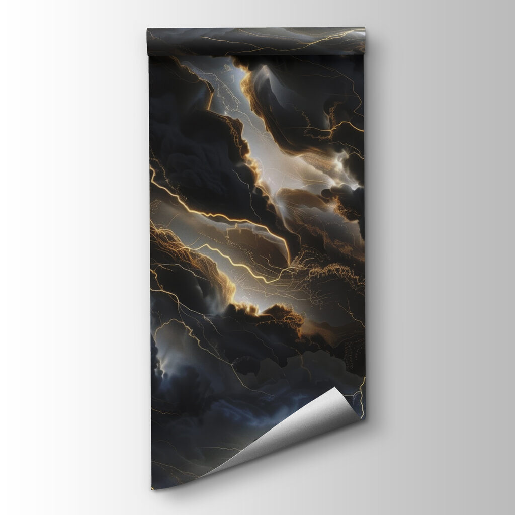 Black clouds with lightning