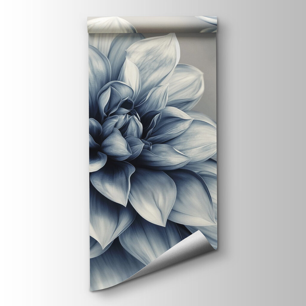 Elegant floral design in monochrome tones