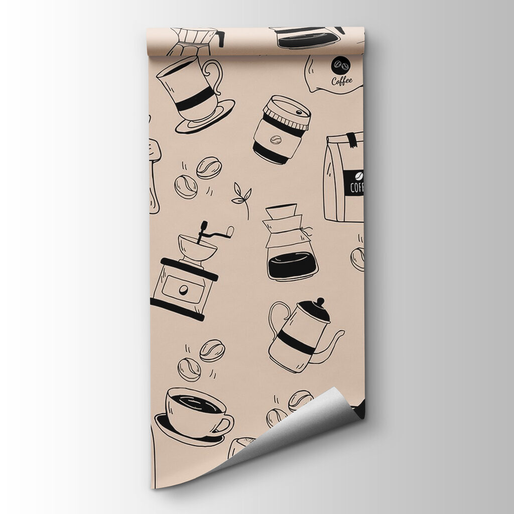 Pattern of coffee objects