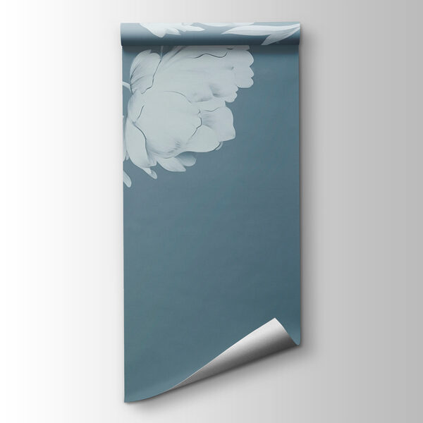 White flowers on a gray background