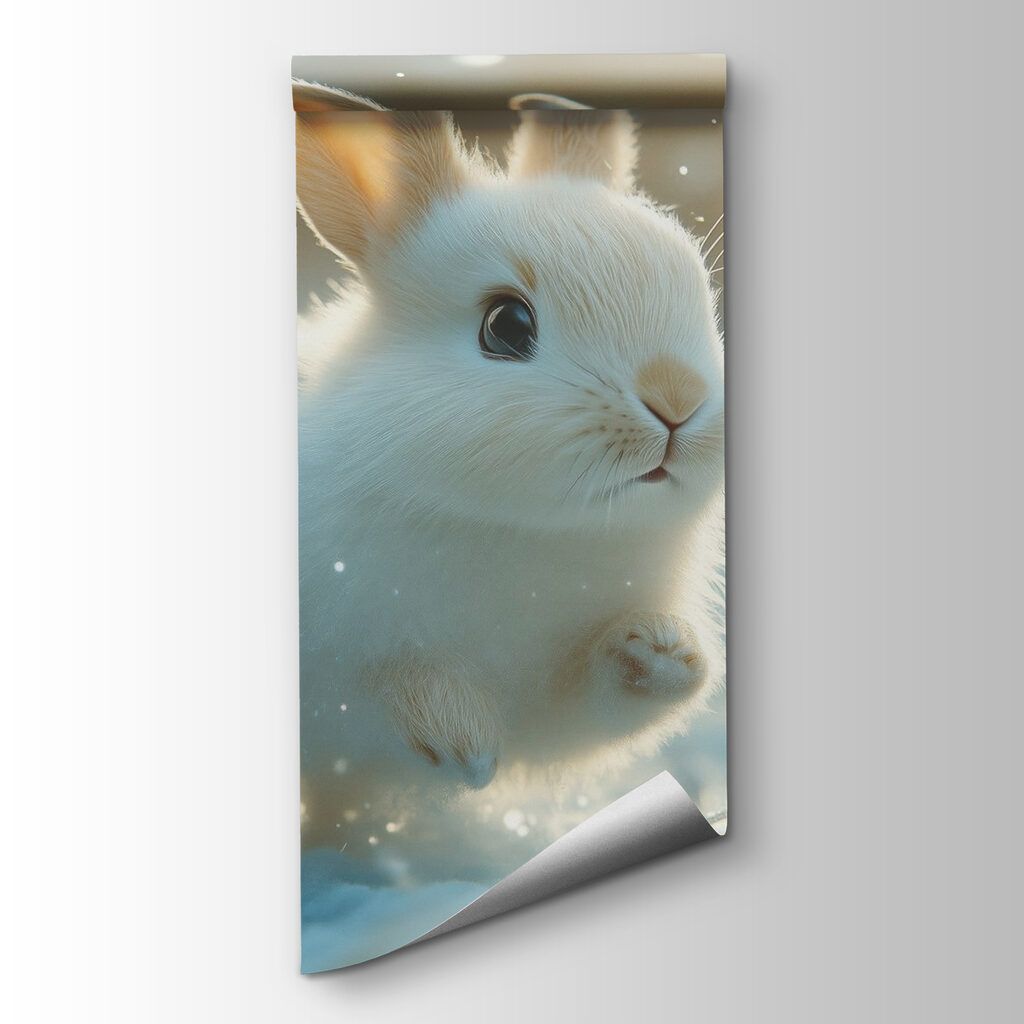 White bunny in the snow White bunny in the snow