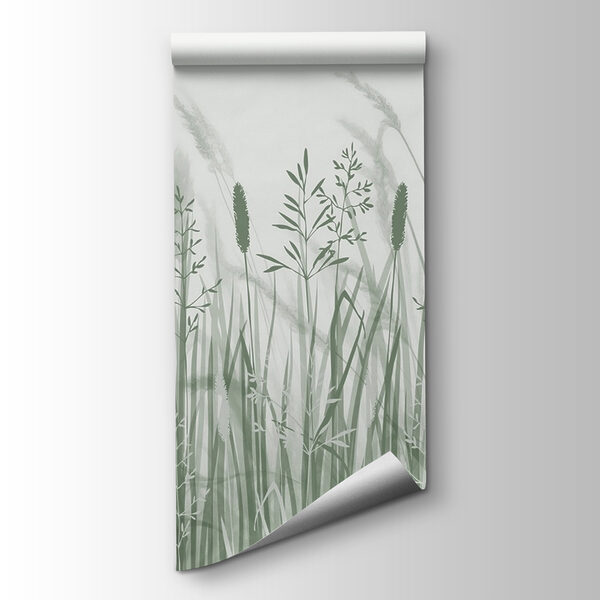 Field of grass with birds flying Field of grass with birds flying