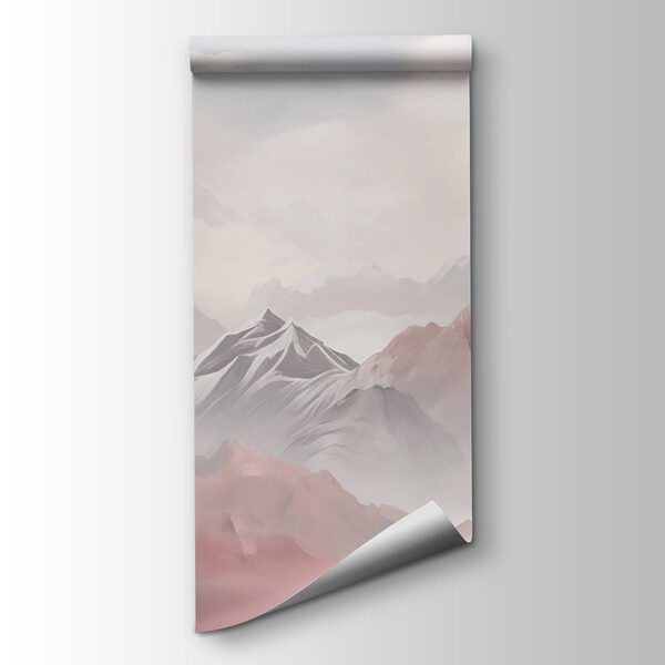 Mountain range with clouds