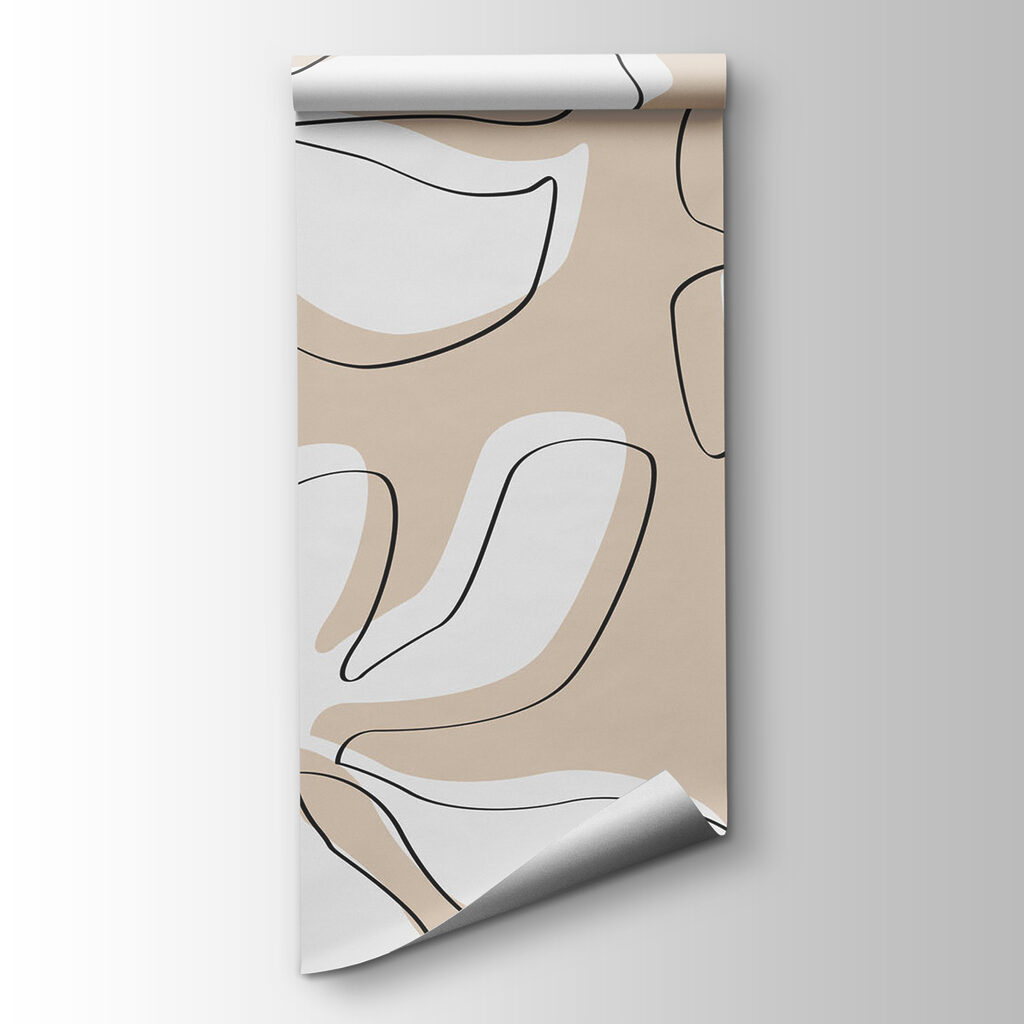 Pattern of flowers on a beige background