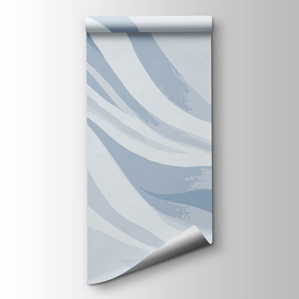 White and blue wavy pattern