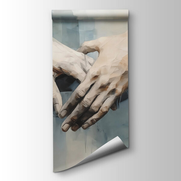 Touching hands connect in unity