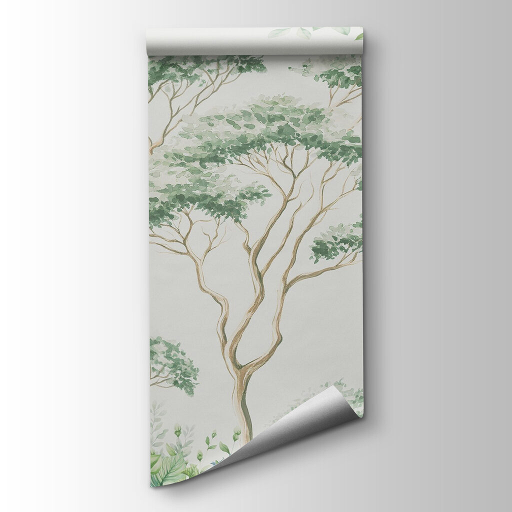 Painting of trees and plants