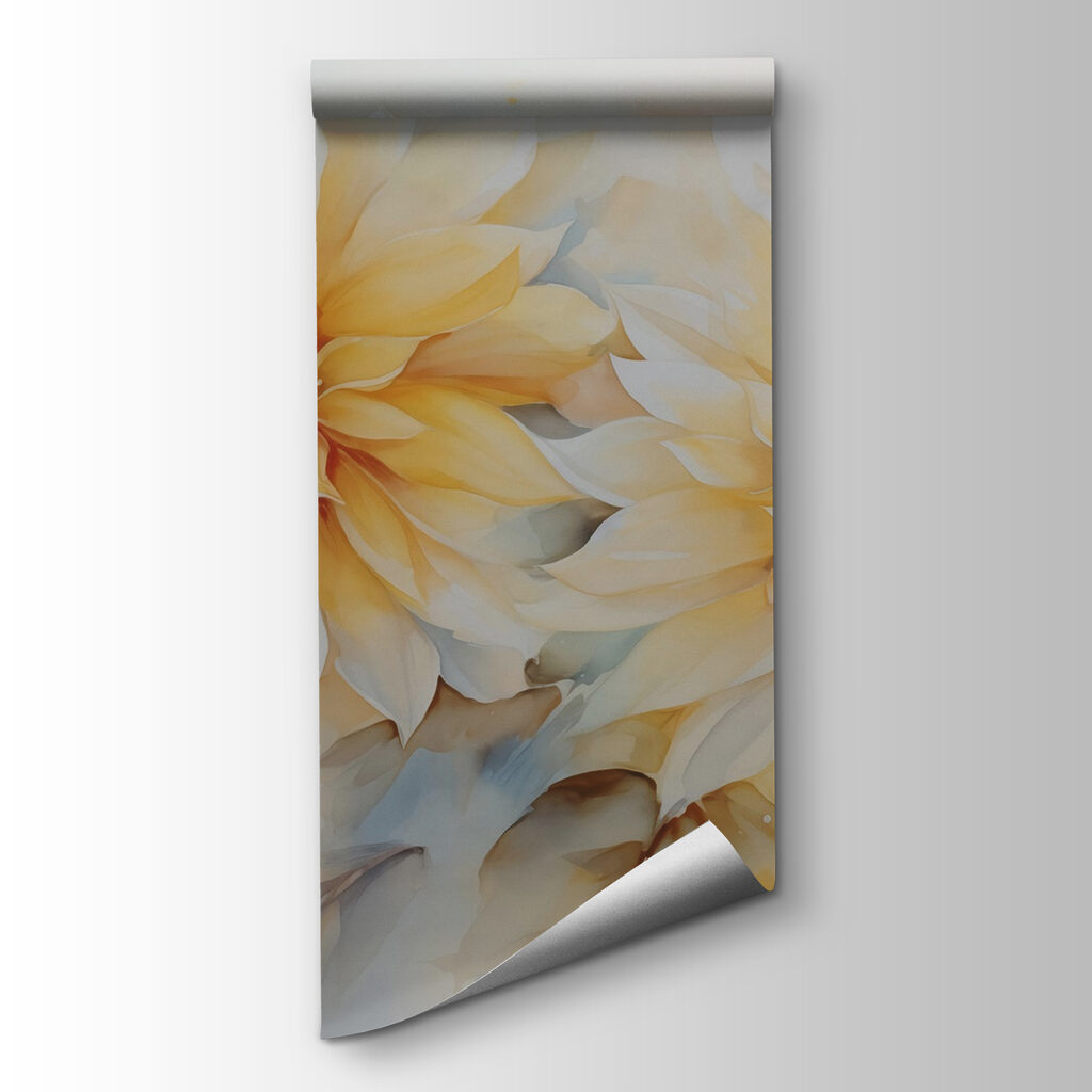 Painting of flowers on a white background Painting of flowers on a white background