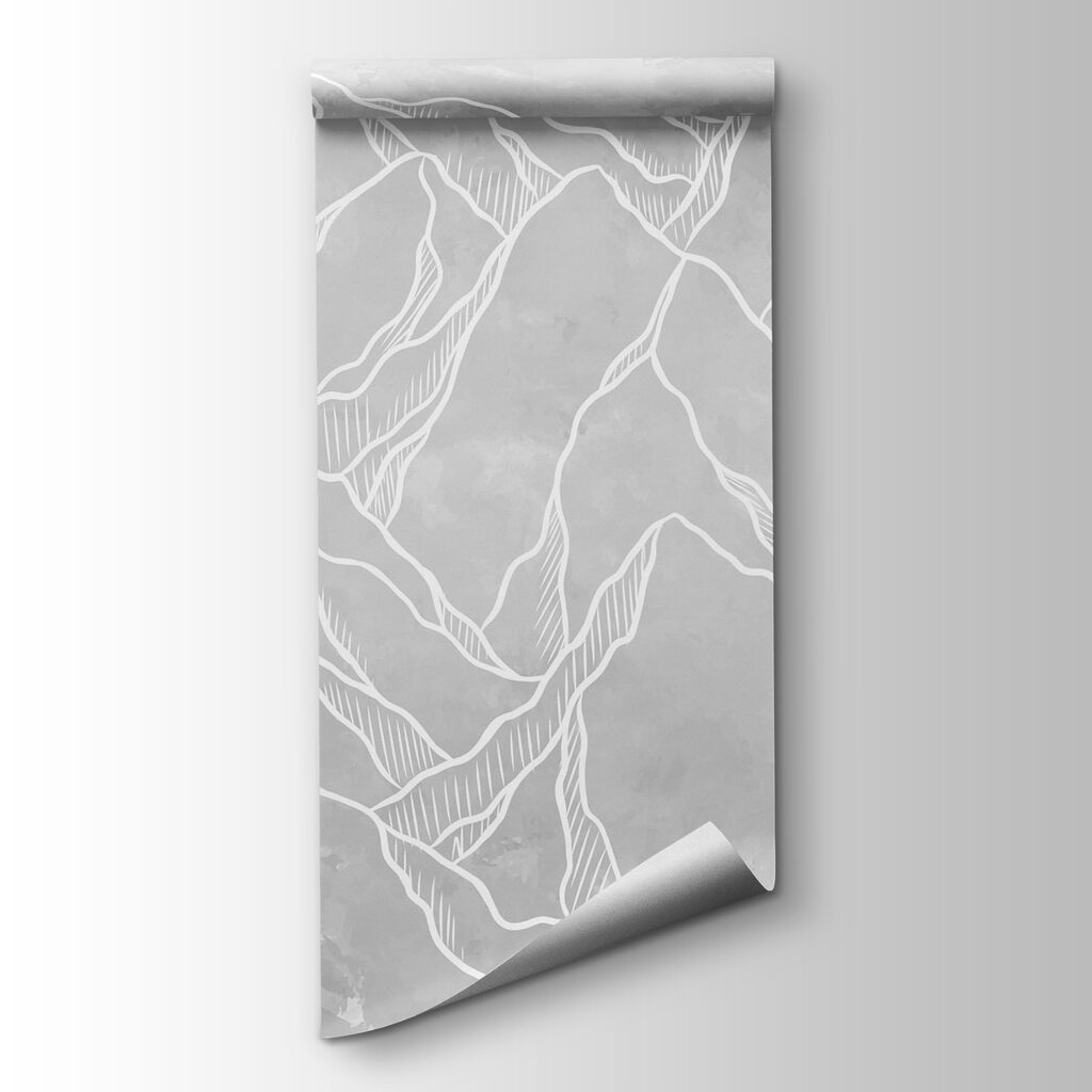 Drawing of a mountain range