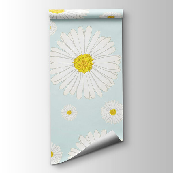 Pattern of white and yellow flowers