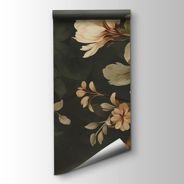 Elegant floral arrangement on dark backdrop