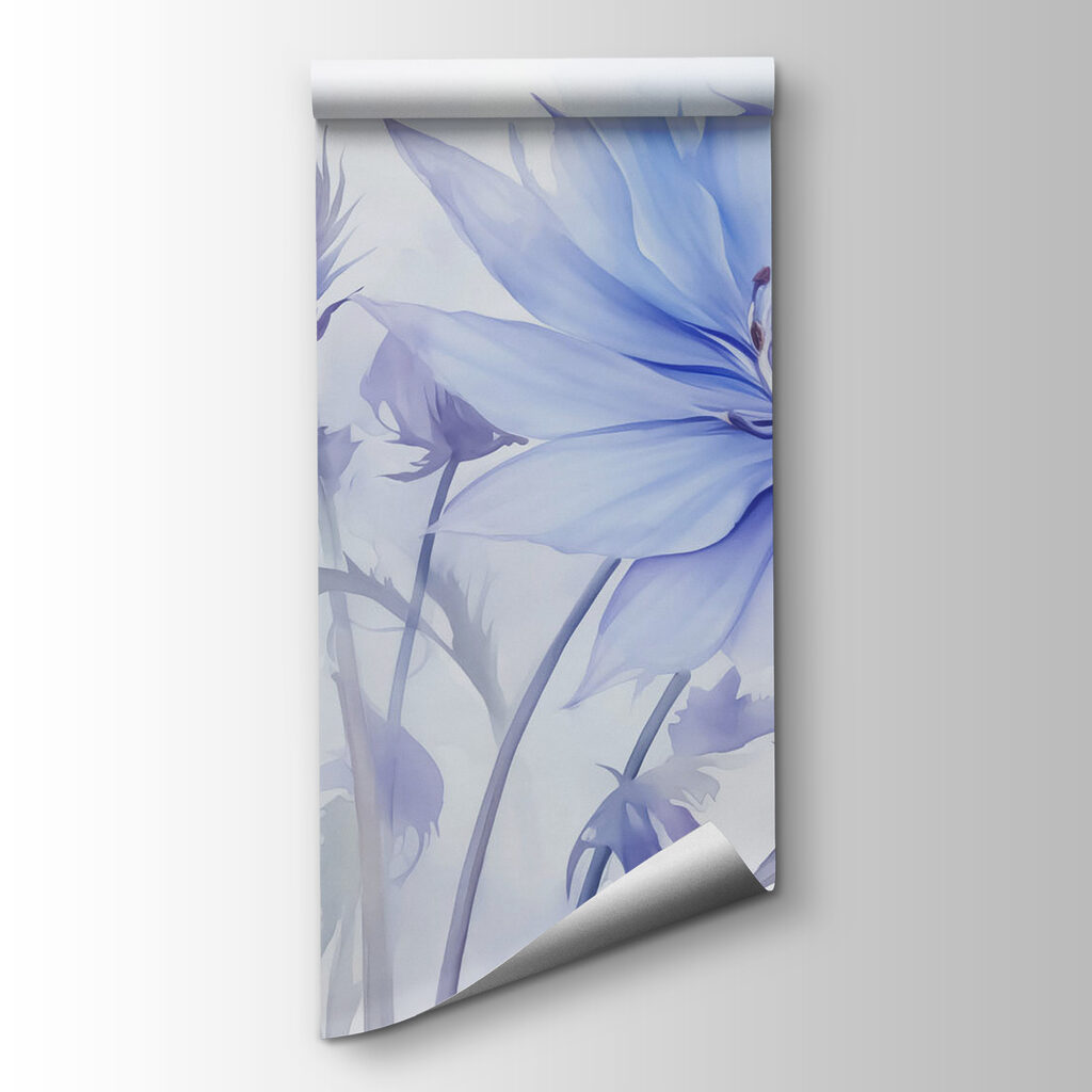 Delicate blue petals in soft hues