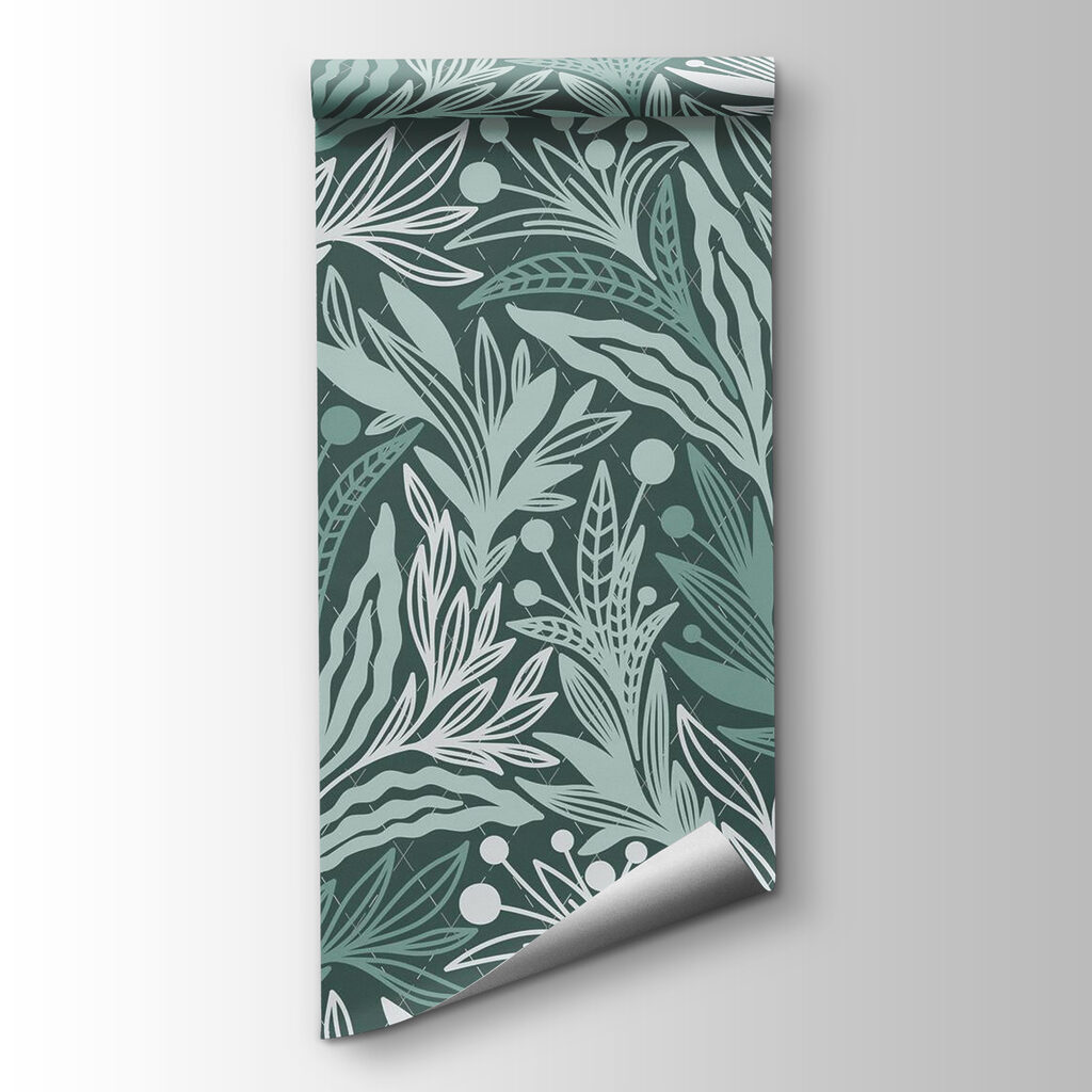 Pattern of leaves and berries