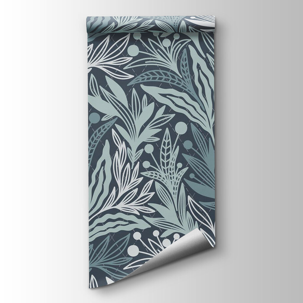 Pattern of leaves and berries