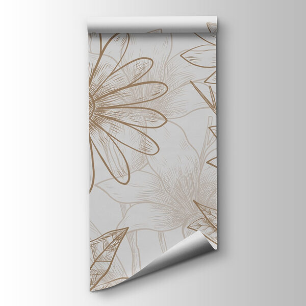 Drawing of flowers on a white background