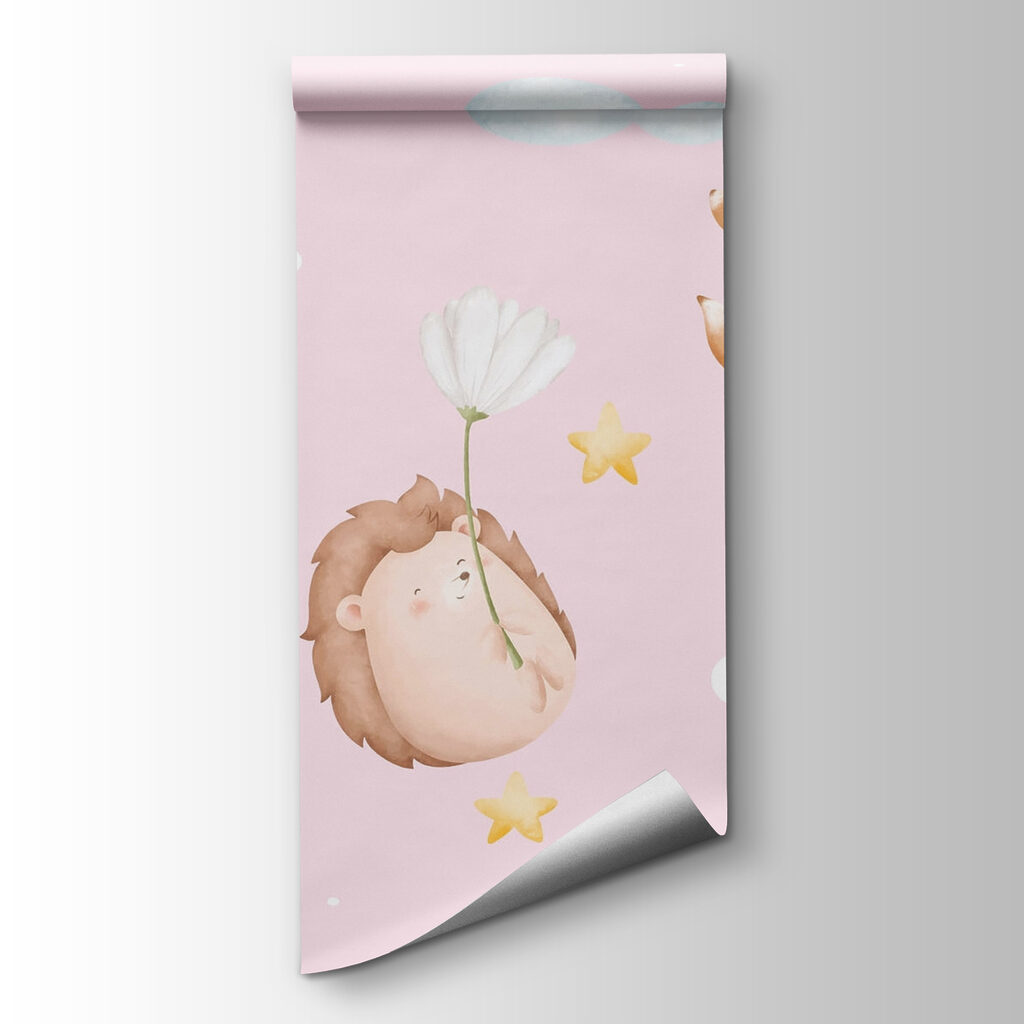 Group of animals holding flowers Group of animals holding flowers