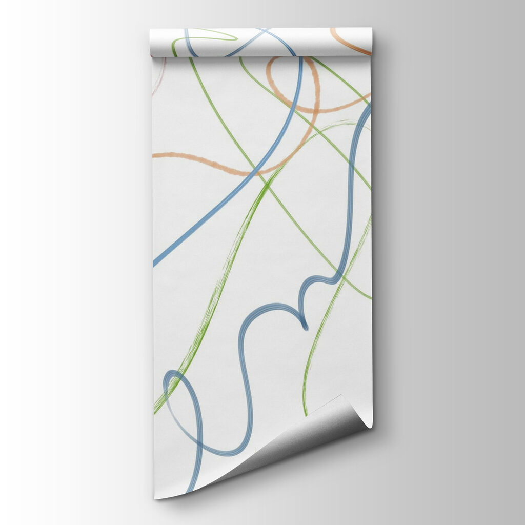 Colorful lines on a white background