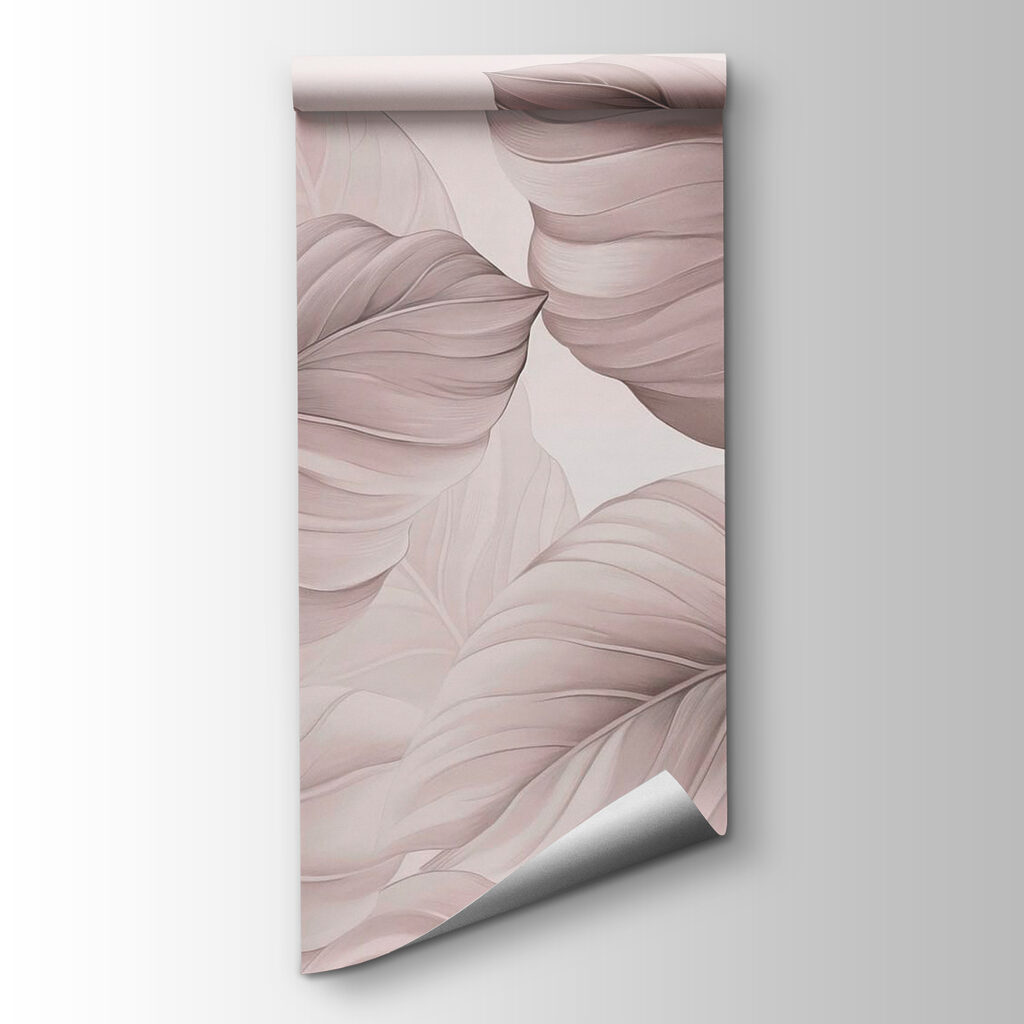Serene leaf patterns in soft tones