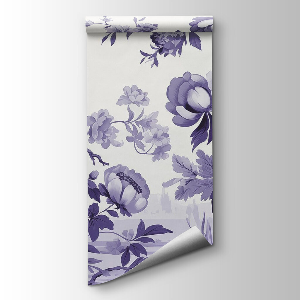 Bird on a tree branch with flowers