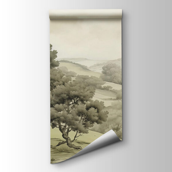 Landscape with trees and rocks