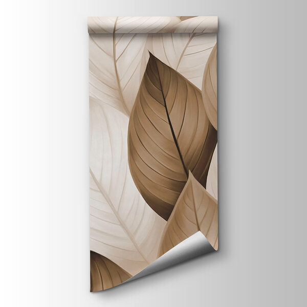 Group of brown and white leaves