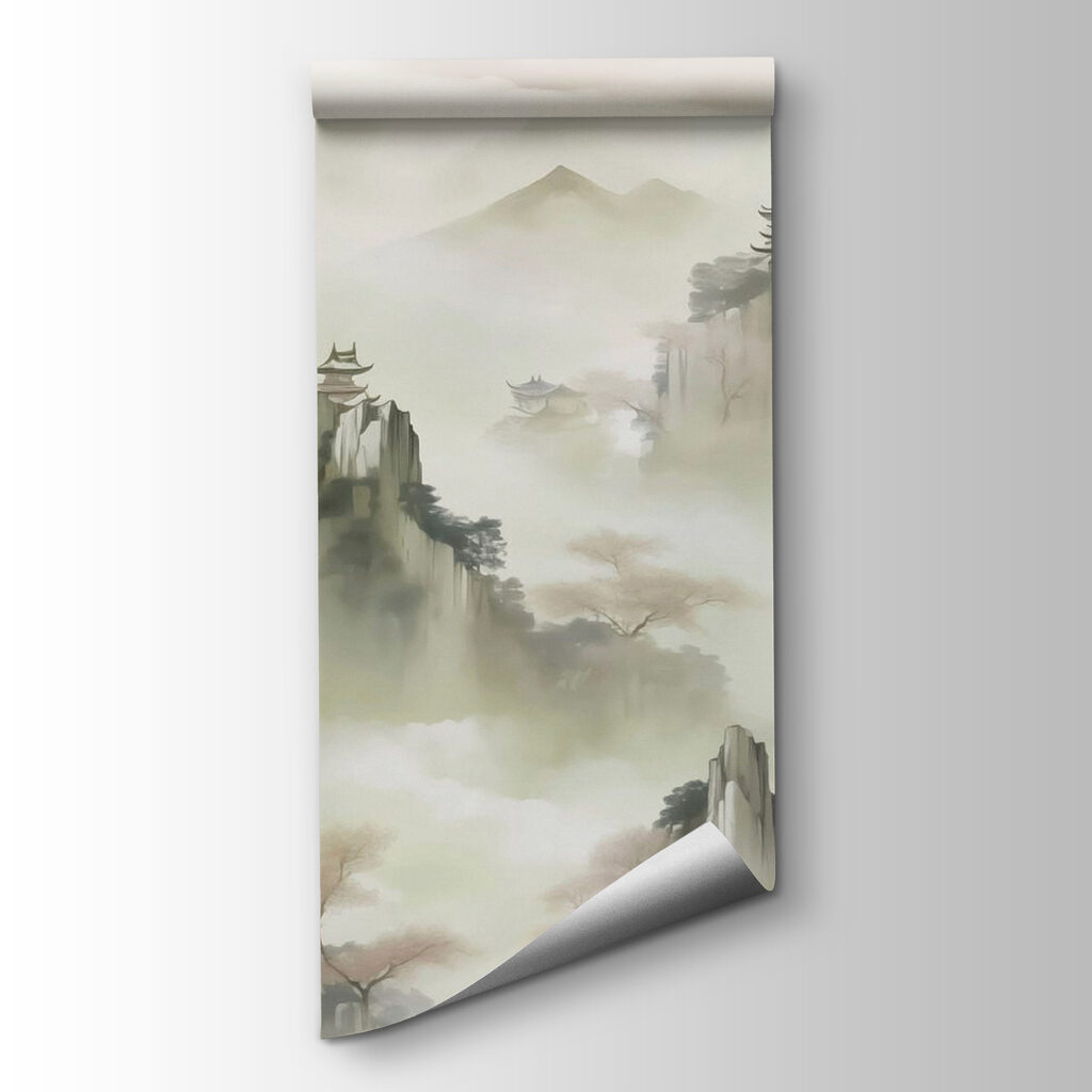 Landscape with mountains and trees