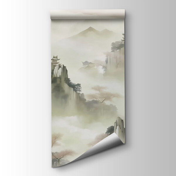 Landscape with mountains and trees