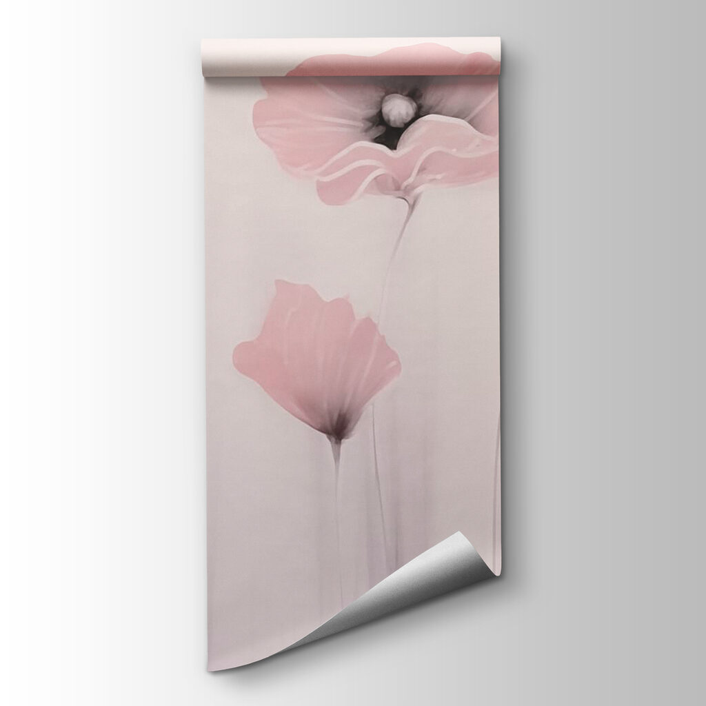 Painting of flowers on a wall