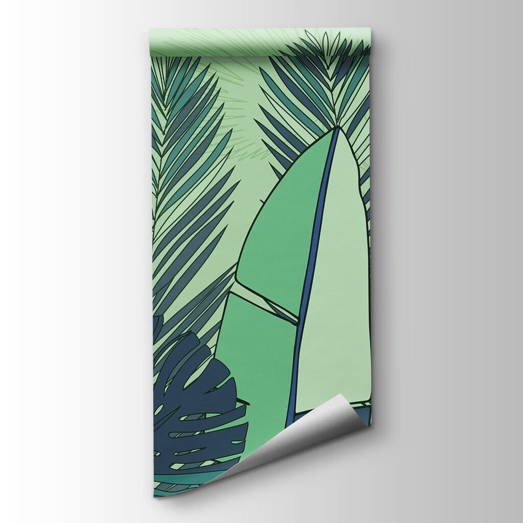 Group of green and blue leaves