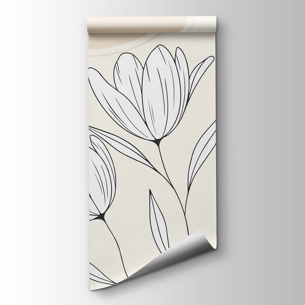 Line drawing of flowers