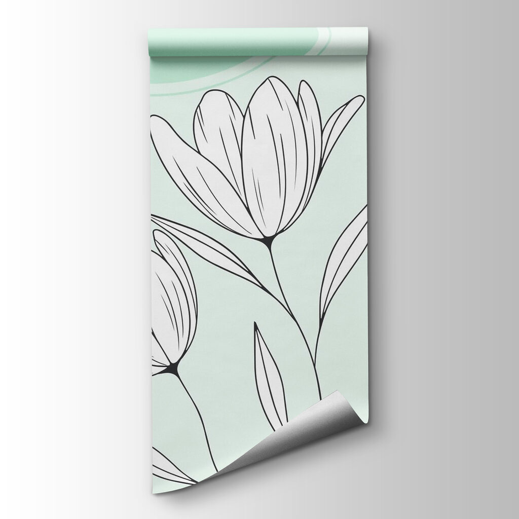 Line drawing of flowers