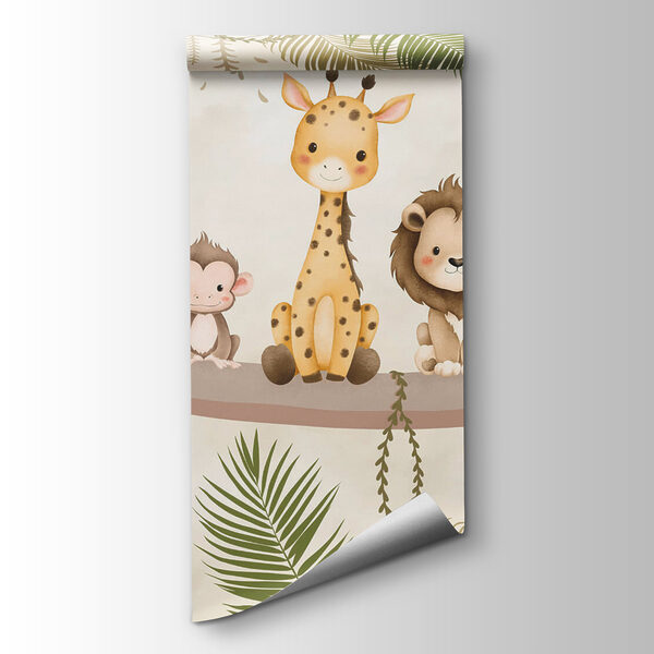 Group of animals sitting on a branch Group of animals sitting on a branch