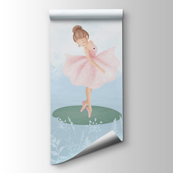 Group of girls in pink tutu dancing on lily pads