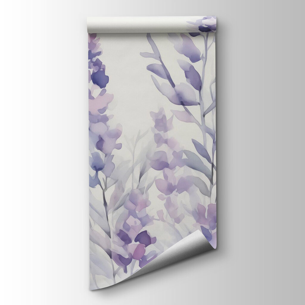 Painting of purple flowers Painting of purple flowers