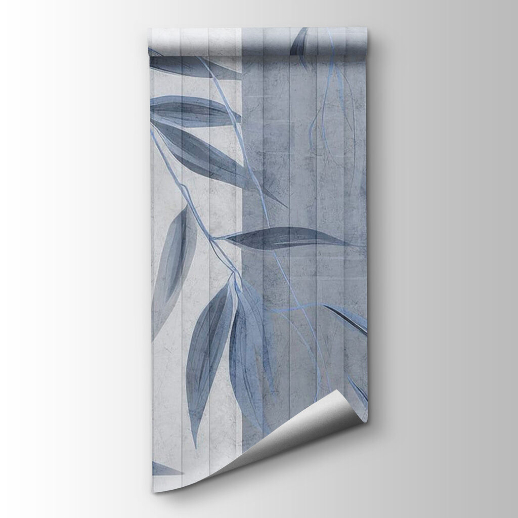 Serene leaves on soft textures