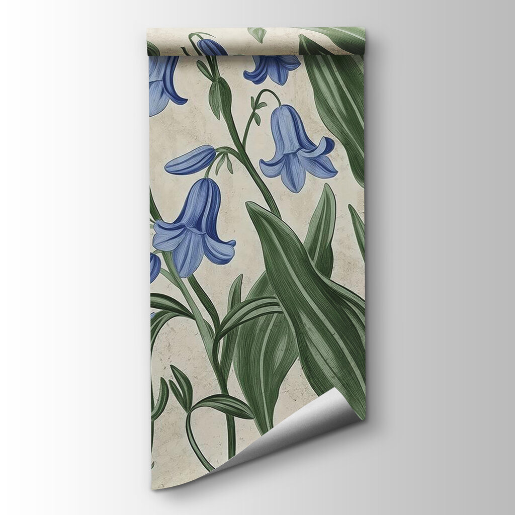 Serene blue blooms in soft hues Serene blue blooms in soft hues