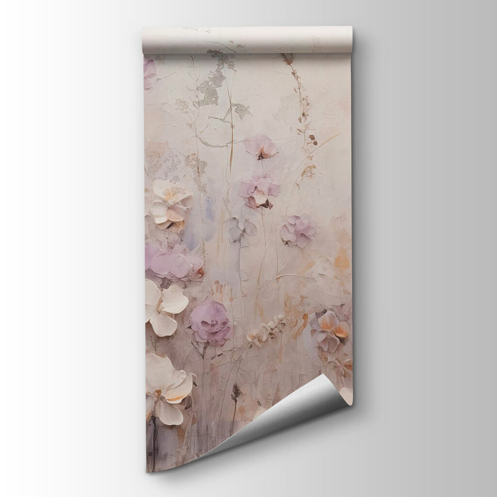 Painting of flowers on a wall