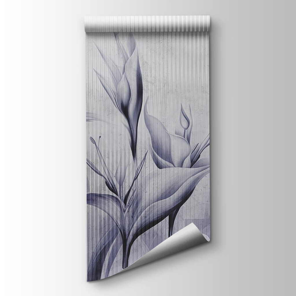 Painting of flowers on a wall